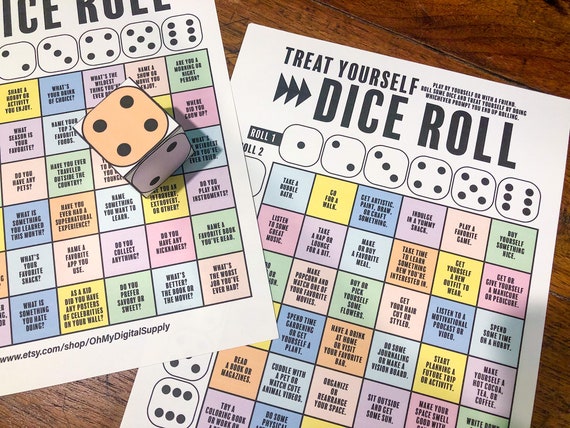 Dice Roll Printable Decision Maker Game Decision (Download Now) 