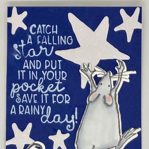 Catch a falling start handmade card