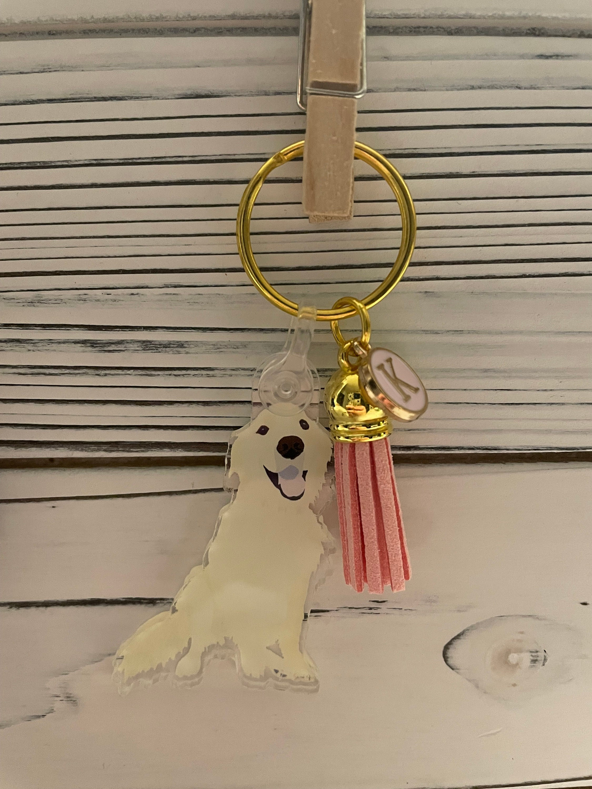 golden retriever key ring