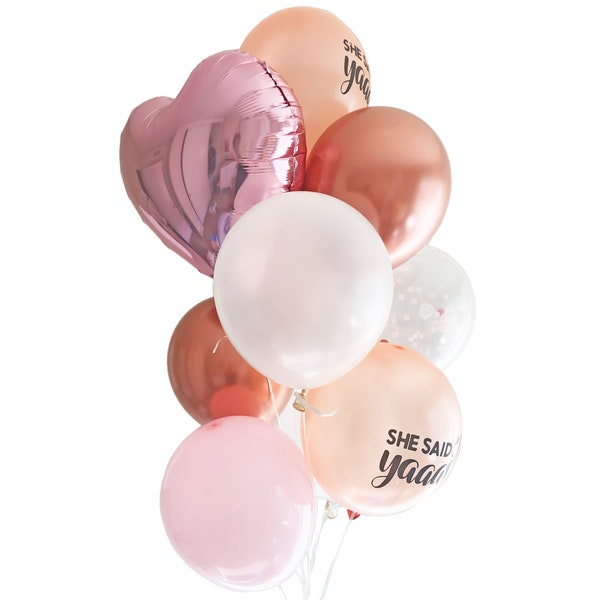Proposal Balloons - Engagement Party Bachelorette Party Marry Me She said Yes Balloons Decoration