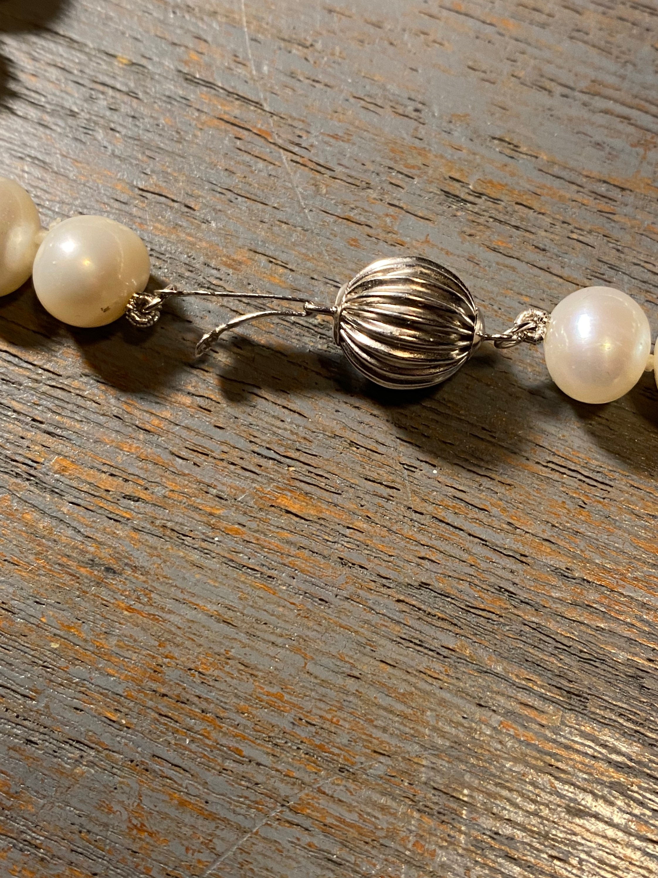 Pearl Necklace Marked 925 LUC - Etsy