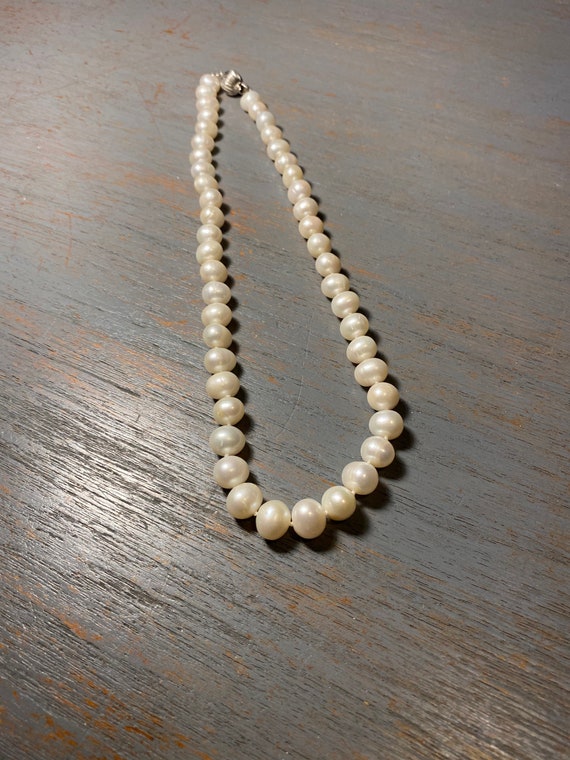 Pearl Necklace Marked 925 LUC | Etsy 