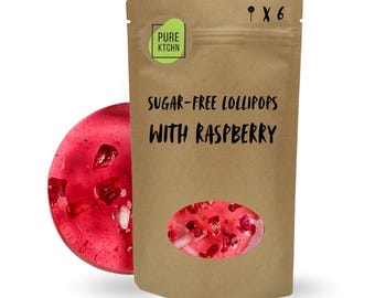 Sugar-Free Lollipop with Raspberry / PureKtchn 2.4oz (72g)