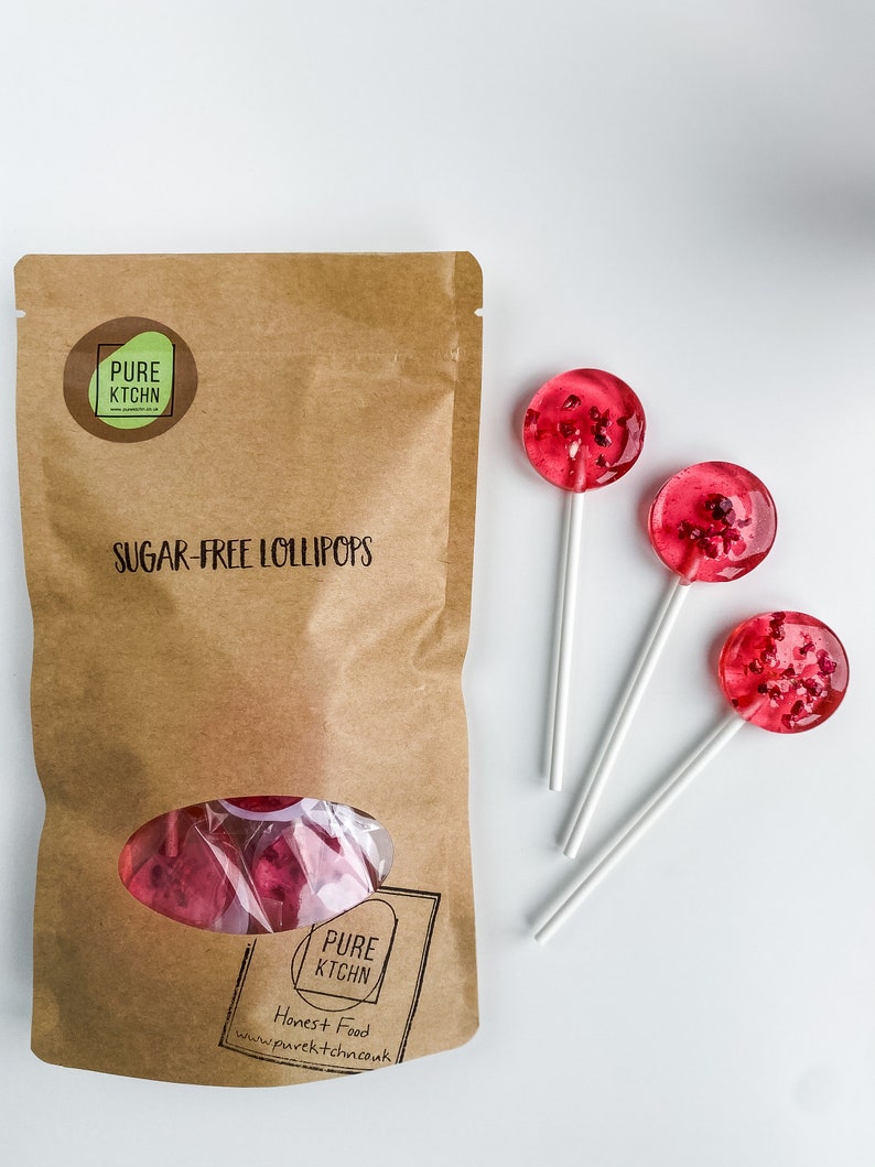 Sugar-Free Lollipop with Raspberry / PureKtchn 2.4oz 72g image 4