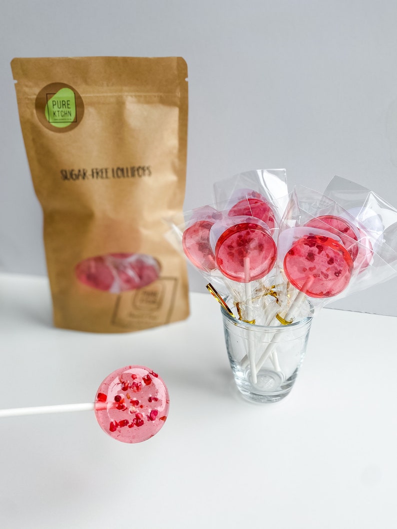 Sugar-Free Lollipop with Raspberry / PureKtchn 2.4oz 72g image 2