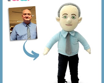 Dad Look-Alike Doll – Personalized Father's Day Gift, Custom Mini Me Plush, Selfie Buddy Doll