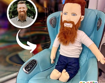 Custom Plush Doll from Photo - Create Your 3D Selfie Figurine, Turn Drawing into Plush, Personalized Stuffed Animal, Lookalike Doll