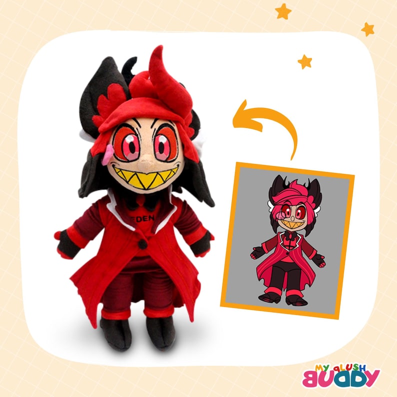 Custom anime plush doll from drawing – unique anime gift or birthday gift.