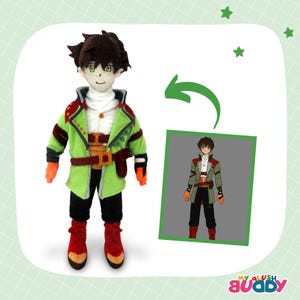Stuffed animal made from anime drawing – anime plush and personalized gift.