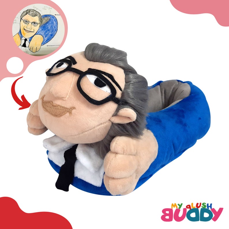 slipper stuffed animal from kids drawing