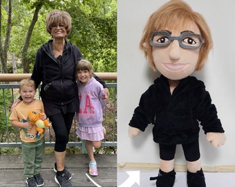 Custom Family Dolls - Handmade Look Alike Plush Dolls, Personalized Selfie Doll Portrait"