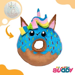 kids drawing donut plushie