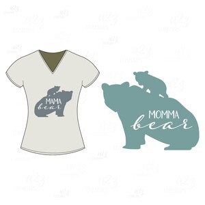 Mama / Momma Bear collection: Digital cut files for print. Cricut downloads & silhouette svg dxf png jpg pdf eps for apparel and more!