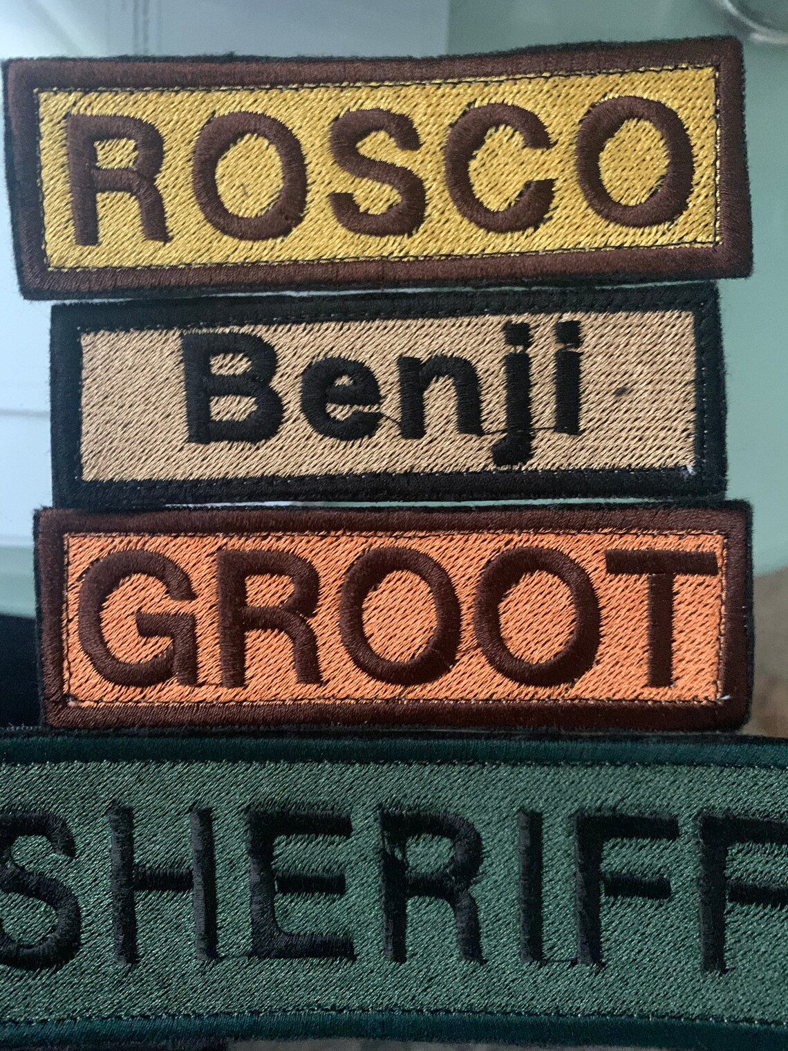 Large Custom Name Tape Morale Patch Embroidered Velcro Backing Etsy
