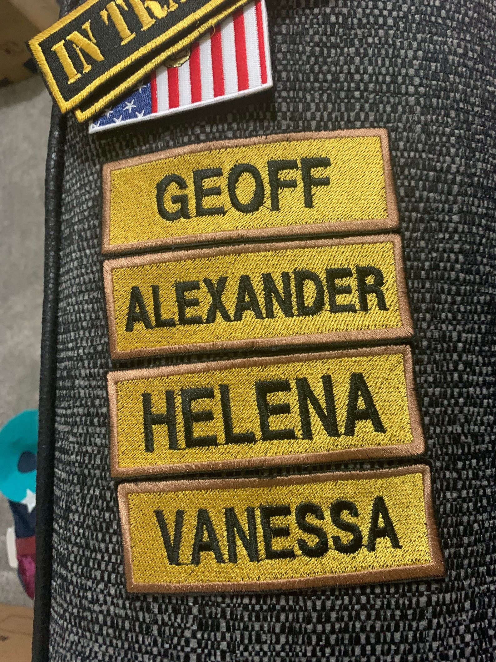 Large Custom Name Tape Morale Patch Embroidered Velcro Backing Etsy