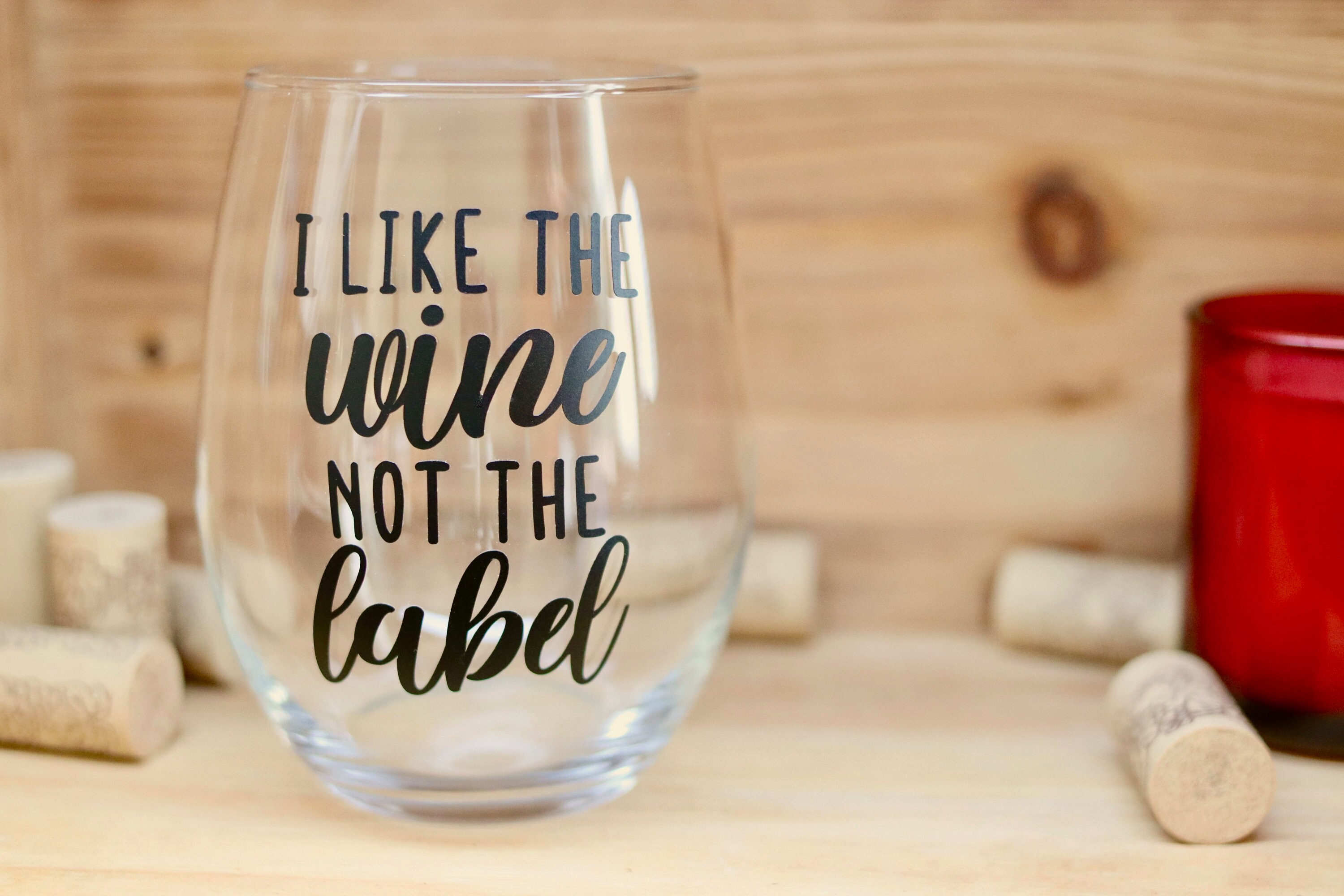 I Like the Wine Not the Label Wine Glass. David Rose Quote. Etsy UK