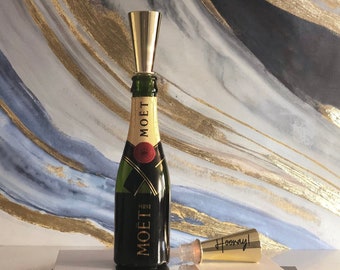 Moët Mini Champagne Bottle Sippers - Wedding | Bachelorette Party Favor | Party Supplies | Event Favors