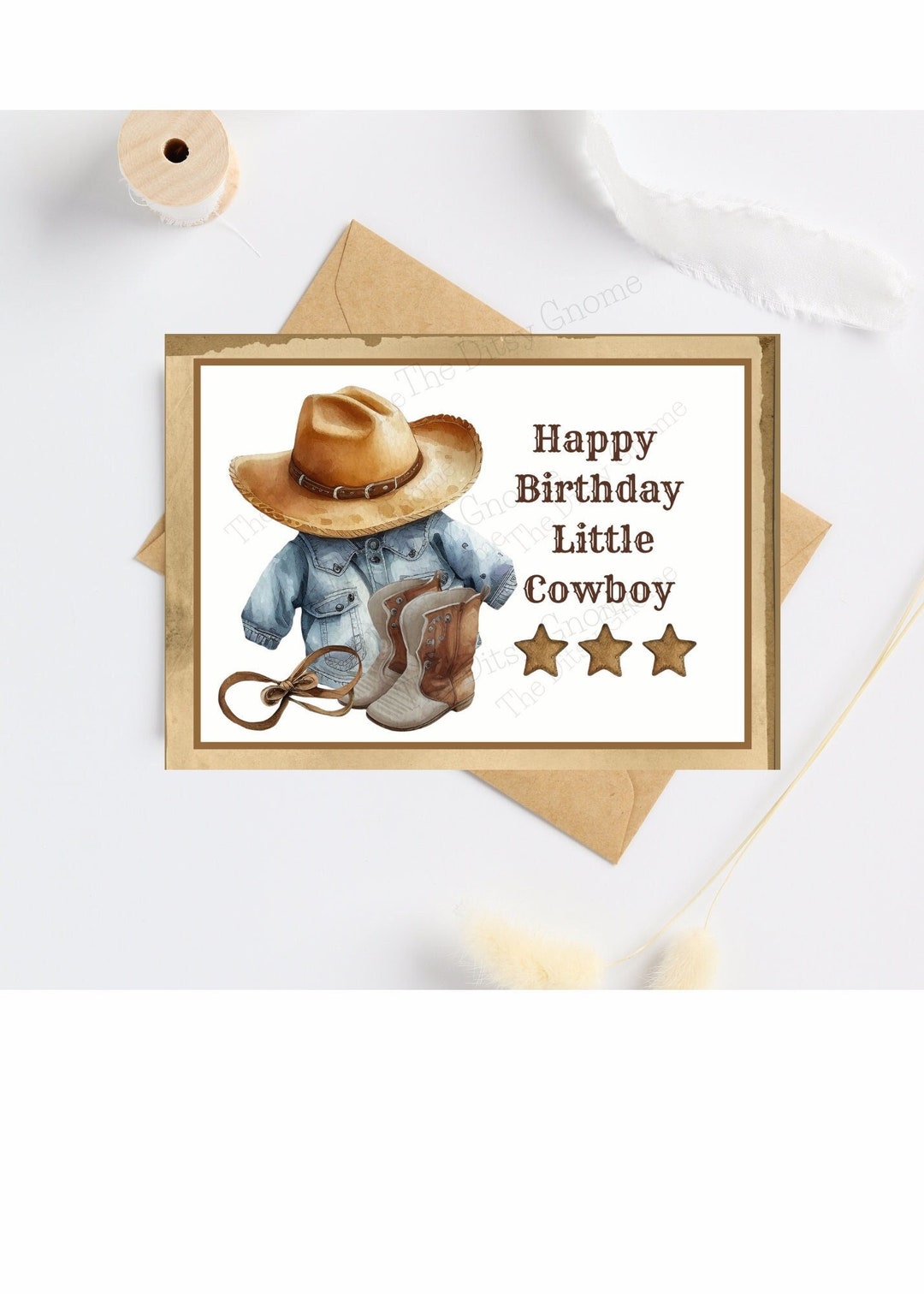 Digital Birthday Card, Cowboy Birthday Card, 5 X 7 Card, Digital Print, Print Instantly, Kids ...