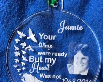 PERSONALIZED Photo Memorial Ornament 4 Christmas - Etsy