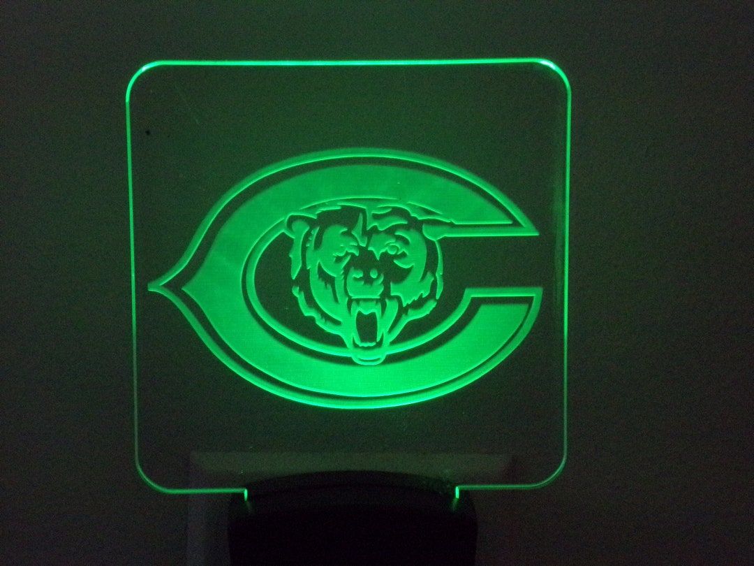 Laser Etched LED Plug in Nightlight-chicago Bears, Blackhawks, Green ...
