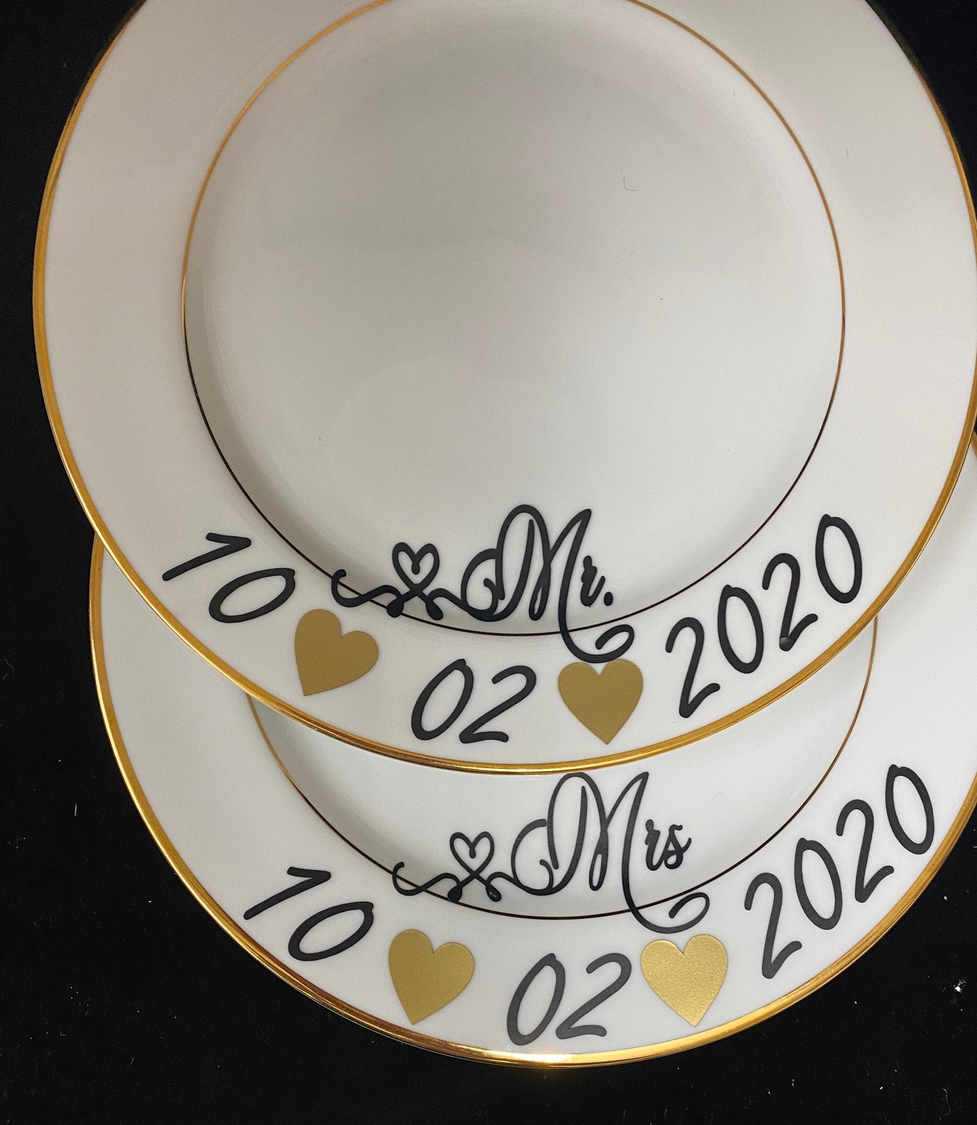 Mr. & Mrs. Plates/wedding Plates/bride and Groom Etsy