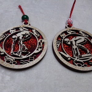 Swimming Ornament, Swimming Ornament, Female Swimmer Ornament, Male Simmer Ornament