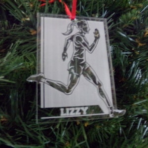 Personalized Cross Country Ornament, Female Cross Country Ornament, Male Cross Country Ornament,