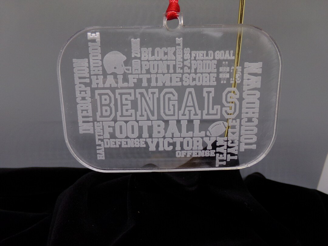 Custom Made Personalized Laser Engraved Football Christmas Etsy