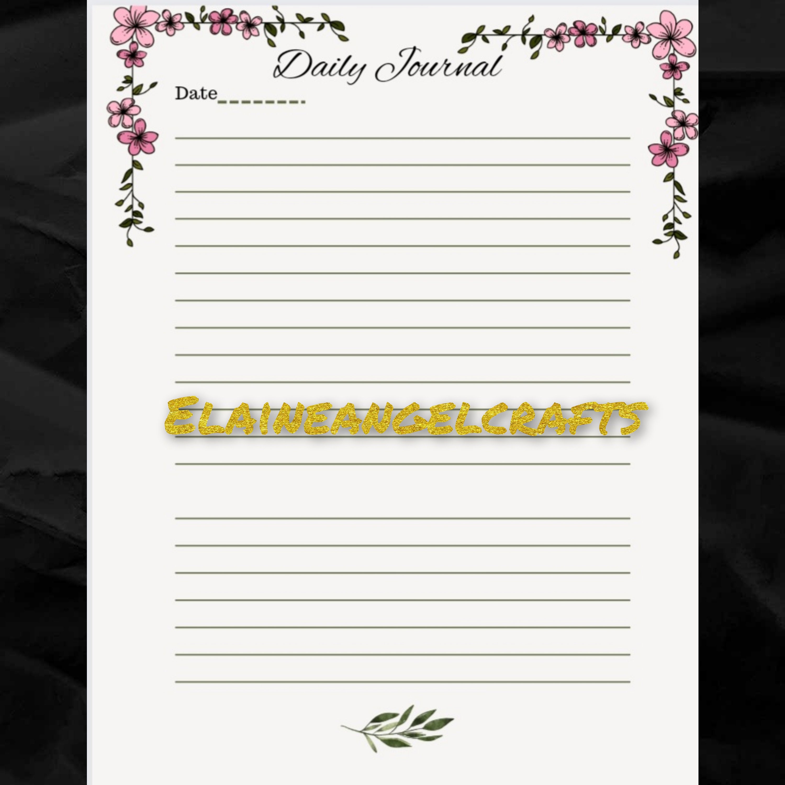 Journal Template Design Canva Etsy