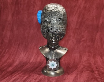 Irish Guards Bust | Cold Cast Bronze Military Sculpture | British Army Collectible | Handmade Statue