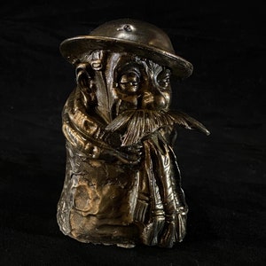 Bruce Bairnsfather Old Bill WW1 cartoon character in Cold Cast Bronze