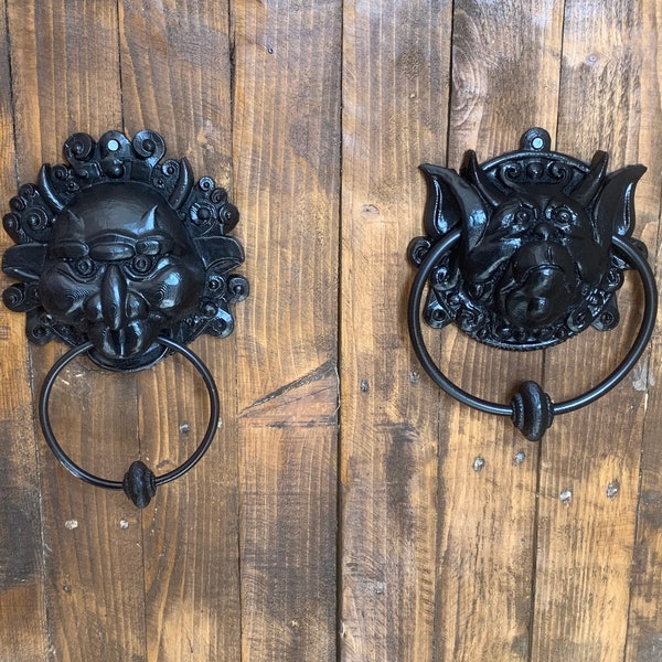 Labyrinth door knockers functional & Working set/singles - RESIN Matt Black