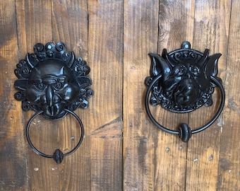Labyrinth Door Knockers: Matt Black Resin, Movie Prop Replica