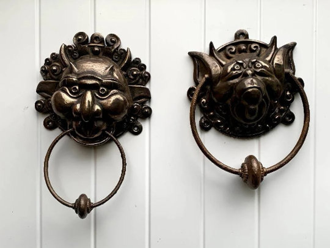 Labyrinth Door Knockers Functional & Working Set/singles Cold Cast Bronze Etsy
