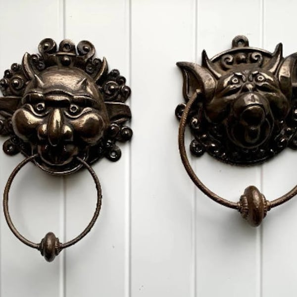 Labyrinth door knockers functional & Working set/singles - cold cast Bronze