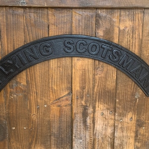 Flying Scotsman sign - Made with coal