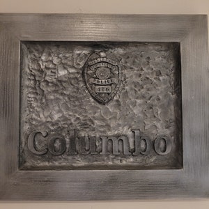 Lieutenant Columbo detective police badge plaque- LAPD cop law badge display