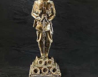 WW1 Tommy in Repose Memorial | Cold Cast Bronze Military Statue | Remembrance Day Tribute | Handmade