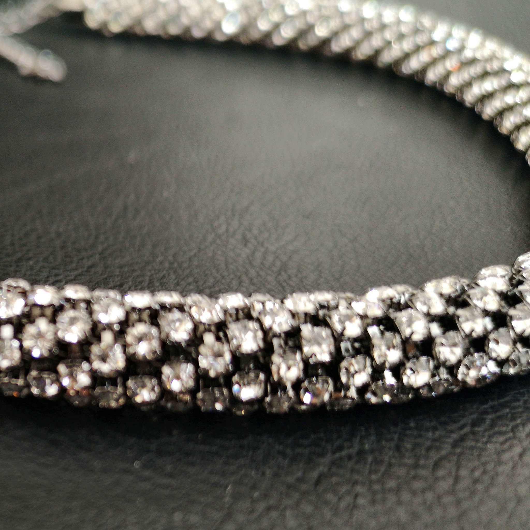 Round Crystal Rope Choker Style Statement Necklace christmas Etsy