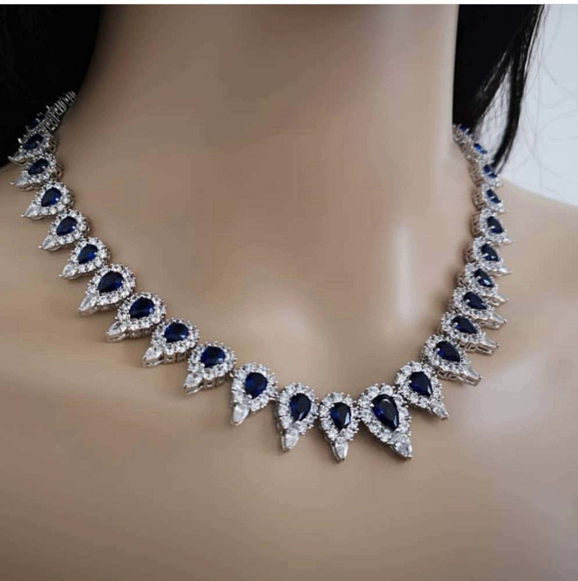 Bridal Bridesmaid Wedding Jewellery Set White Gold Plated Etsy