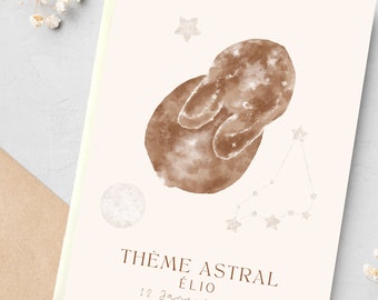 ASTRAL - Livret Thème Astral, thème astral personnalisé, livret astrologie 45pages, thème astral synthétisé