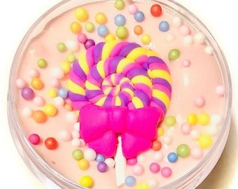 Lollipop Twister - Slime grueso - Slime de mantequilla brillante - Slime perfumado