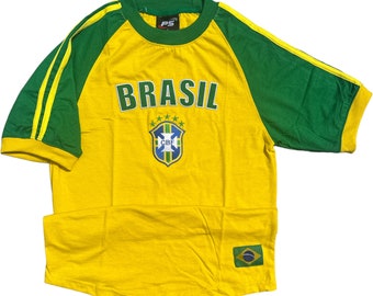 Brasilien-Fußball-T-Shirt mit Stickerei in Premiumqualität