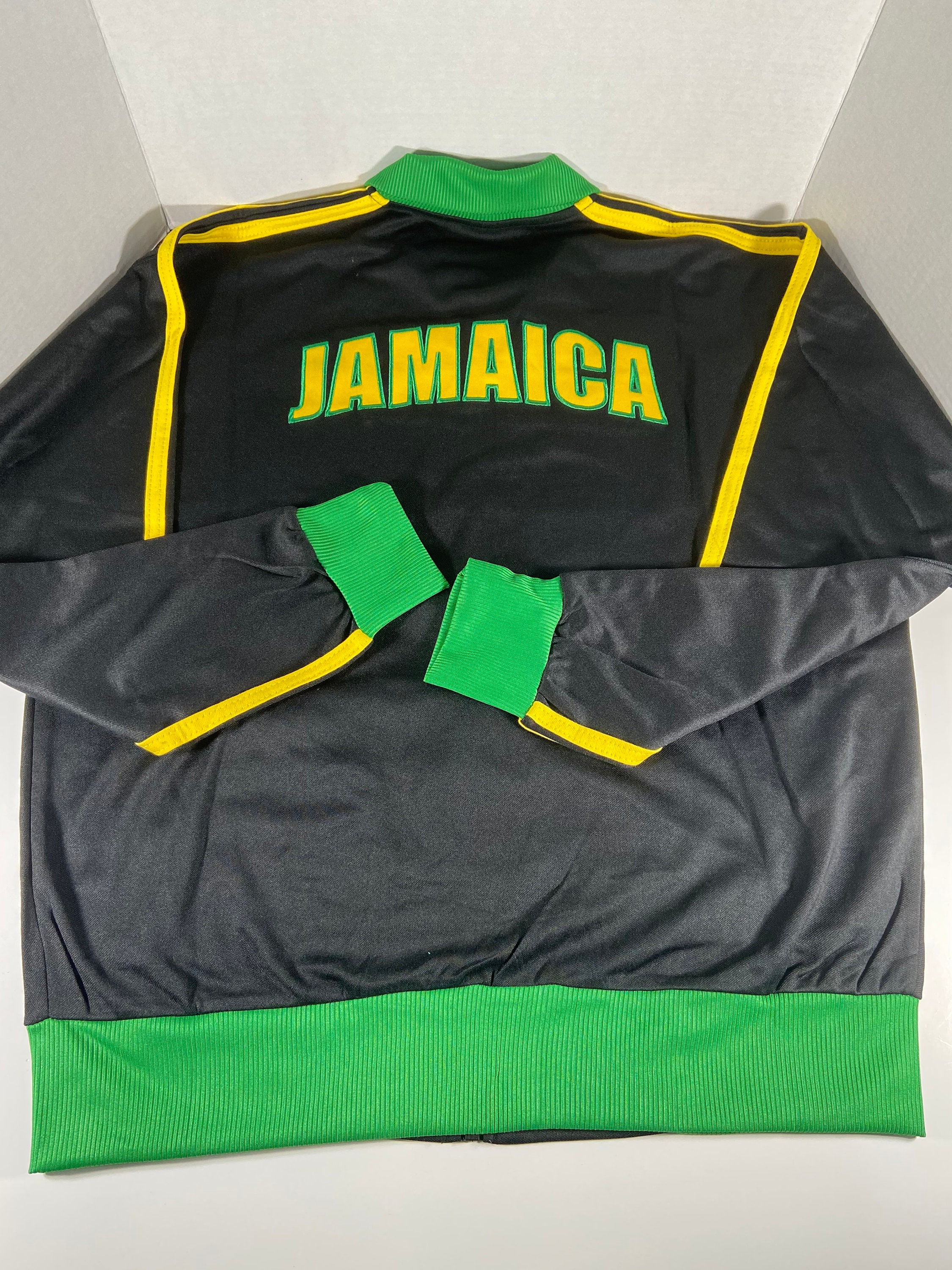 Jamaica Track Football Soccer Jacket Black NWT Etsy