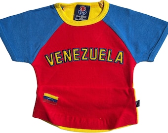 Camiseta corta elástica para bebé de Venezuela para mujer