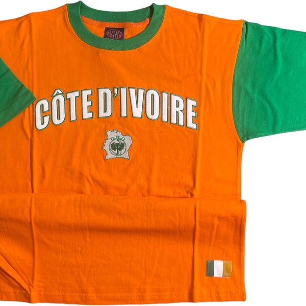 Côte d'Ivoire Embroidered Premium Quality T-Shirt New with tags All sizes available