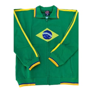 Brasil Flag Embroidered Heavy fleece Sweater