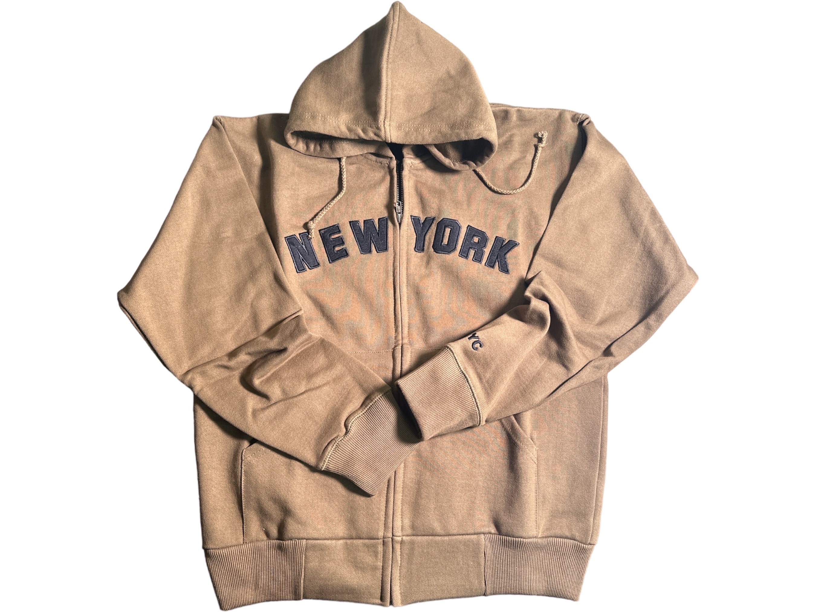 New York Premium Quality Embroidery Hoodie With Full Zipper 