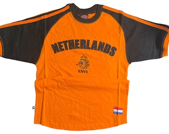 Netherlands Football T-Shirt, Embroidered Cotton Soccer Tee