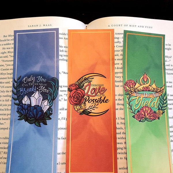 Sarah J Maas Quote Bookmarks - Throne of Glass, Crescent City, A Court of Thorns and Roses | Officially Licensed